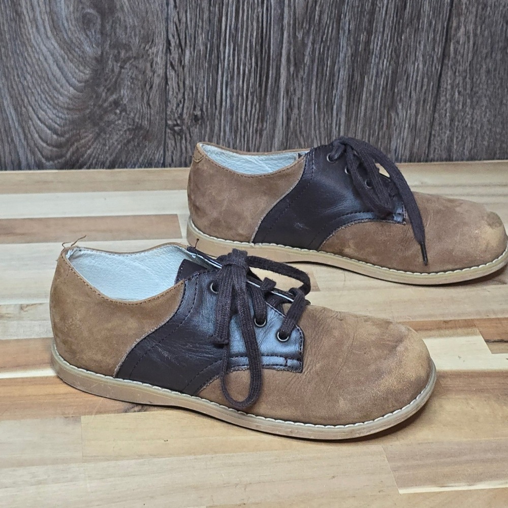 Willits Chris 3126 Oxford Shoes 12D Brown Suede Leather Kids Dress Shoes